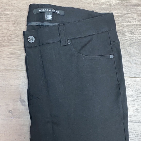 Andrew Marc Black Slim Work/Career Pants NWOT 6 - Picture 3 of 4